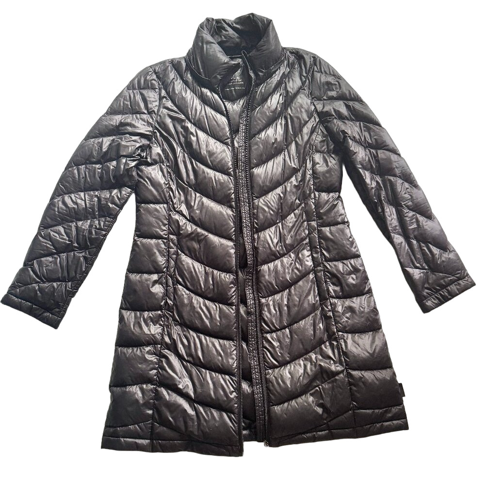 💙 Calvin Klein Packable Down Puffer Coat | Lightweight Long Jacket | Size S